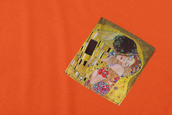 Koszulka z kieszonką Pocałunek Gustav Klimt