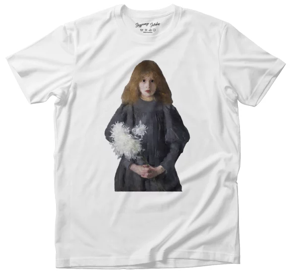 Koszulka Dziewczyna z chryzantemami Olga Boznańska