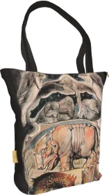 Torba na ramię shopper Behemoth i lewiatan William Blake