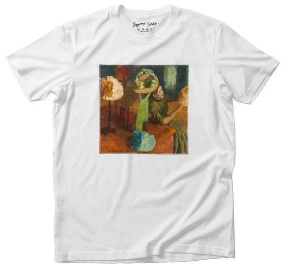 Koszulka z naszywką Sklep z kapeluszami Edgar Degas
