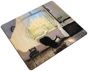 Podkładka Wiosna – wnętrze pracowni artysty (Wiosna w Gościeradzu) Leon Wyczółkowski 24x19cm
