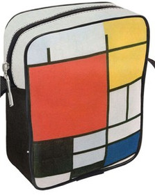 Torba Listonoszka Kompozycja w czerwieni, żółci, błękicie i czerni Piet Mondrian
