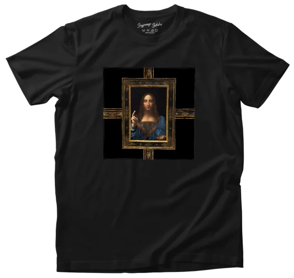 Koszulka z naszywką Zbawiciel świata Leonardo da Vinci