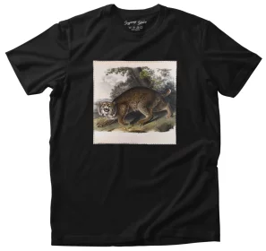 Koszulka z naszywką Common American Wildcat James Audubon