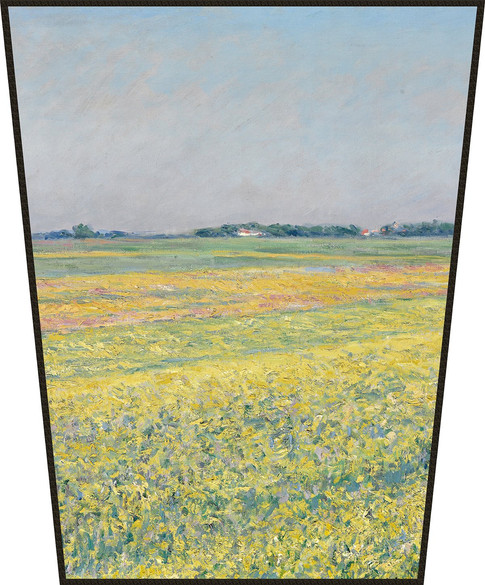 Ekran Równina Gennevilliers, żółte pola Gustave Caillebotte