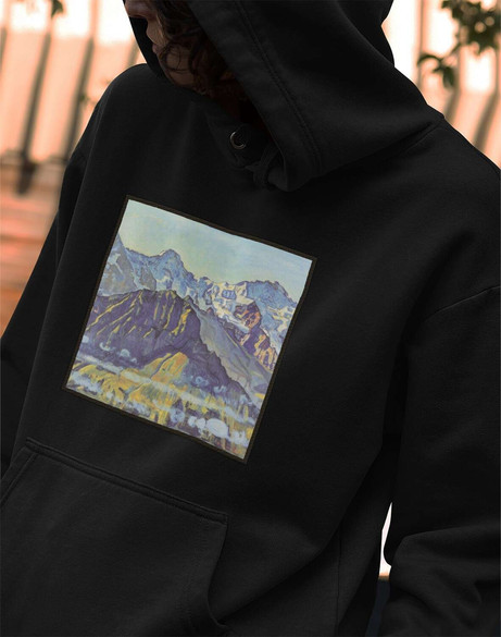 Bluza z naszywką Eiger, Mönch und Jungfrau in der Morgensonne Ferdinand Hodler