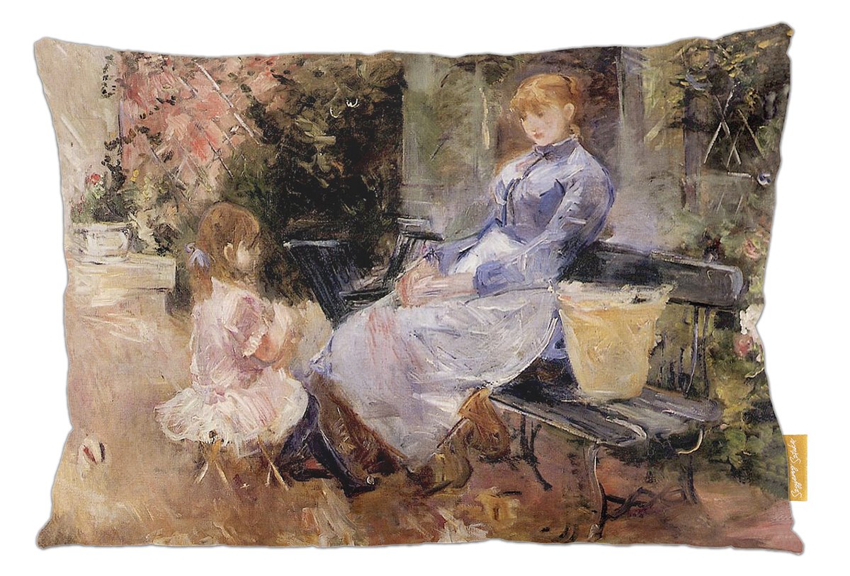 Poduszka dekoracyjna na prezent z obrazem Bajka Berthe Morisot Szyjemy Sztukę