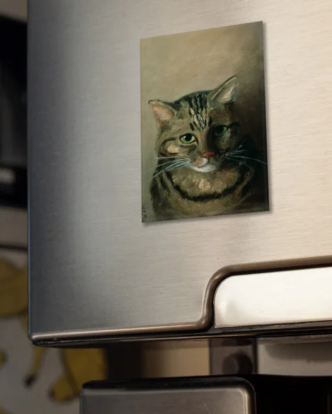 Magnes Studium głowy kota tabby Louis Wain