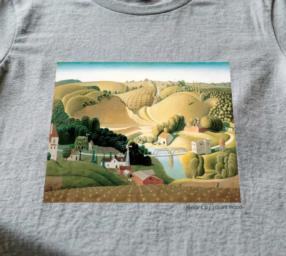 Koszulka z nadrukiem Stone City Grant Wood
