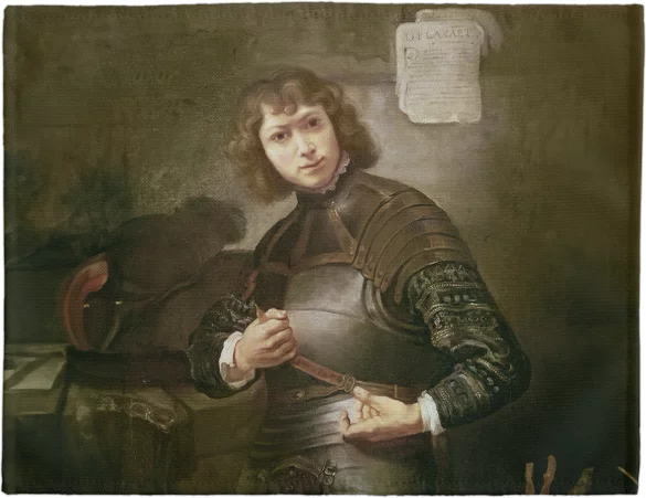Podkładka na stół Młody mężczyzna w złotej zbroi Rembrandt