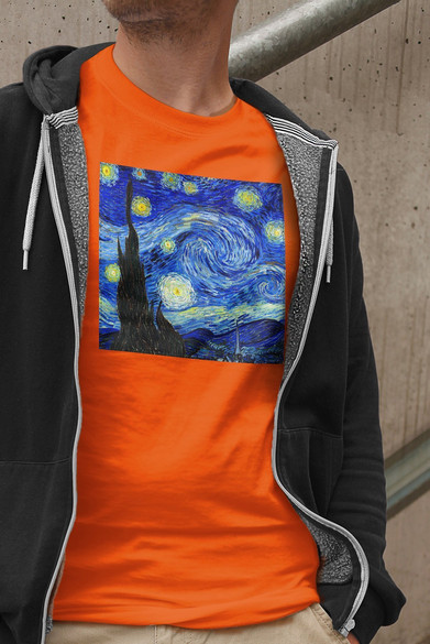 Koszulka z naszywką Gwiaździsta Noc Vincent Van Gogh