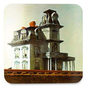 Podkładka pod kubek Dom przy torach kolejowych Edward Hopper