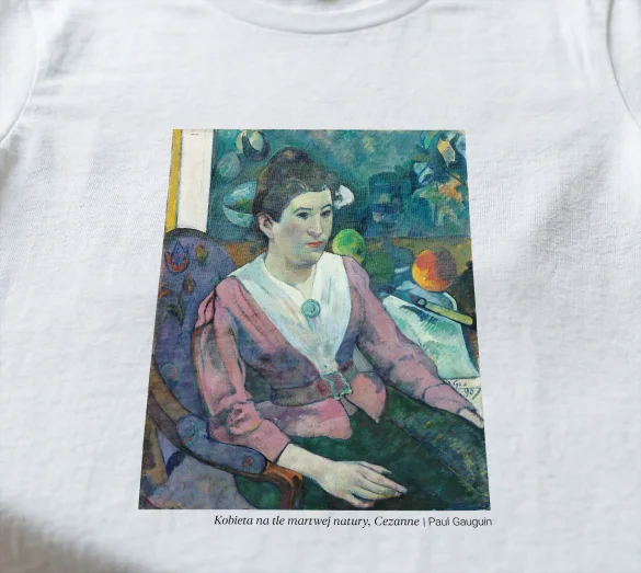 Bluzka damska Kobieta na tle martwej natury, Cezanne Paul Gauguin