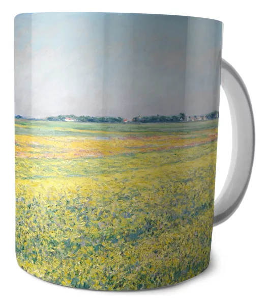 Kubek Równina Gennevilliers, żółte pola Gustave Caillebotte