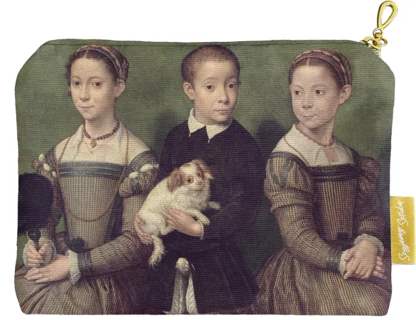 Kosmetyczka mini Troje dzieci z psem Sofonisba Anguissola