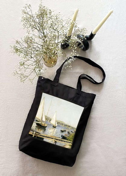 Torba z naszywką Żaglówki w Argenteuil Gustave Caillebotte