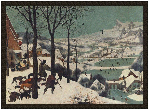 Naszywka Myśliwi na śniegu Pieter Bruegel starszy