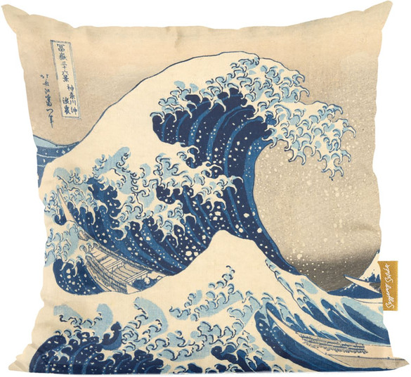 Poduszka Wielka Fala w Kanagawie Katsushika Hokusai