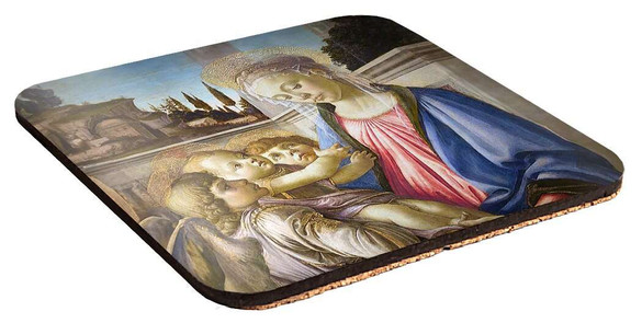 Podkładka pod kubek Madonna, dziecko i 2 anioły Sandro Botticelli