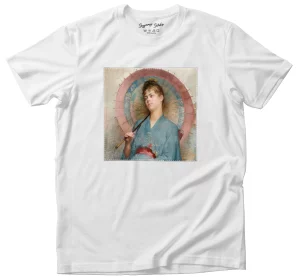 Koszulka z naszywką Kobieta z japońskim parasolem Anna Bilińska-Bohdanowiczowa