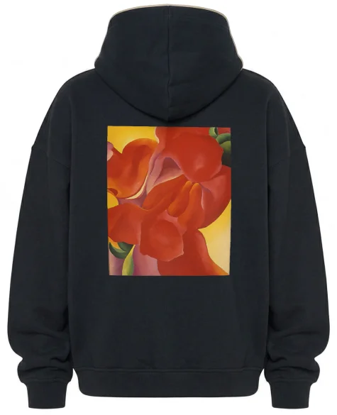 Bluza oversize czerwona kanna Georgia O’Keeffe