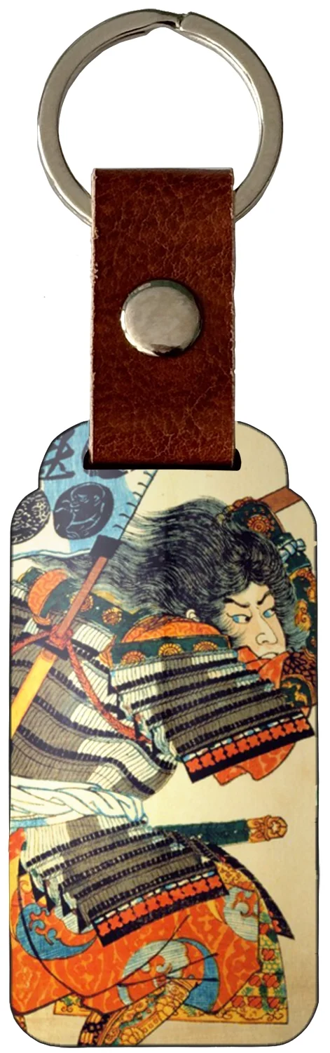 Brelok Samuraj Kiyokazu z naginatą Utagawa Kuniyoshi