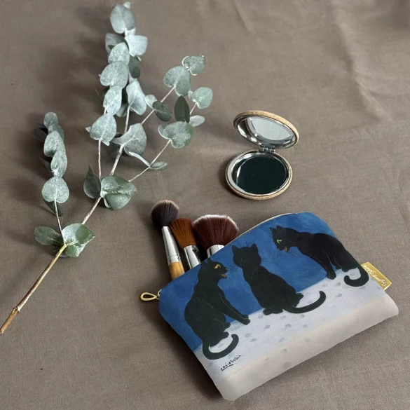 Kosmetyczka mini Czarne koty na śniegu Louis Wain