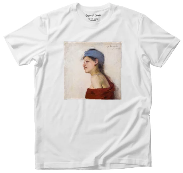 Koszulka z naszywką Portret kobiety - Cyganka Olga Boznańska