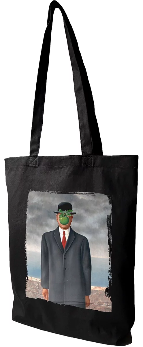 Torba bawełniana Syn człowieczy René Magritte, Czarna