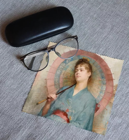 Ściereczka do okularów Kobieta z japońskim parasolem Anna Bilińska-Bohdanowiczowa