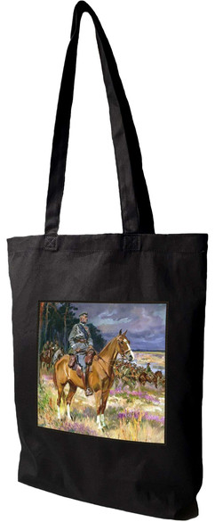 Torba z naszywką Józef Piłsudski na Kasztance Wojciech Kossak