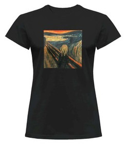 Bluzka damska z naszywką Krzyk Edvard Munch