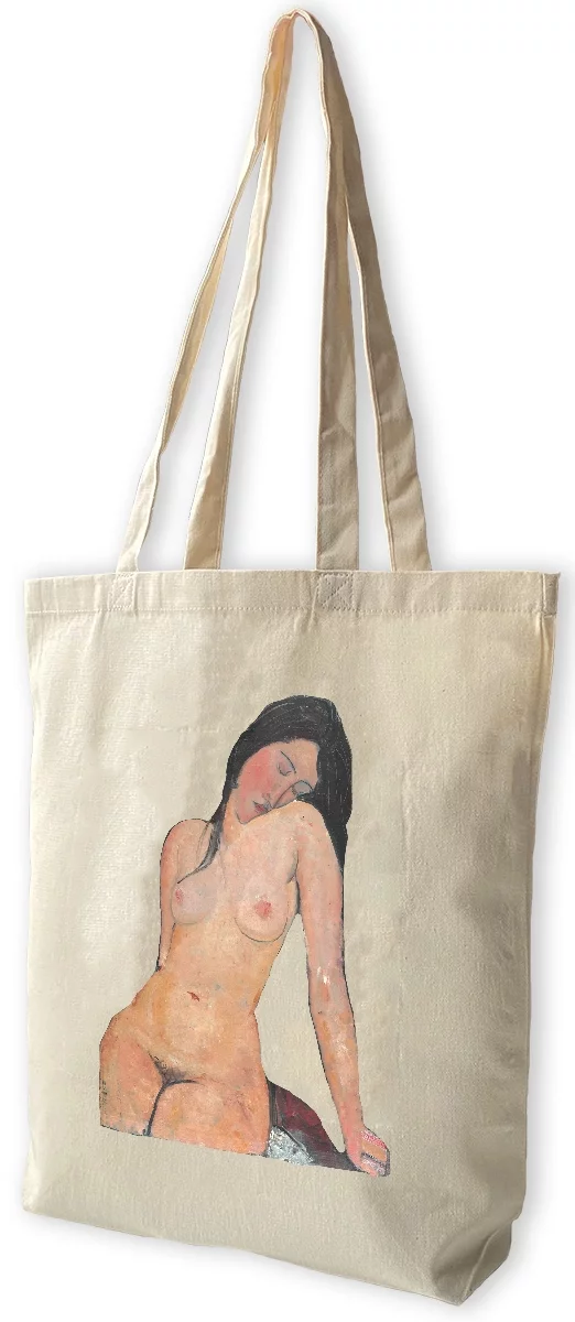 Torba bawełniana Naga Kobieta Amedeo Modigliani, Biała