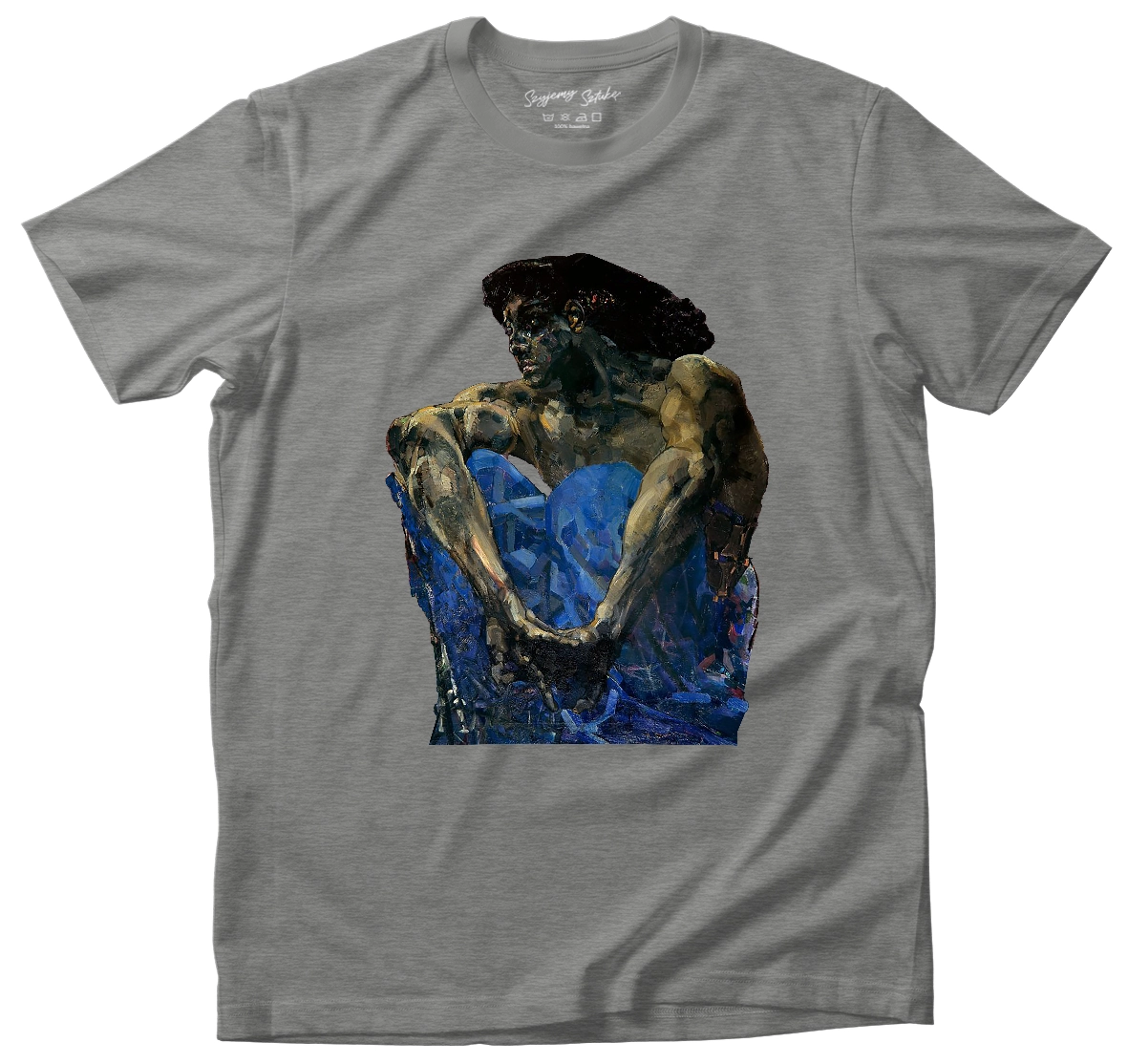 Koszulka Demon (siedzi) Mikhail Aleksandrovich Vrubel– koszulka z nadrukiem obrazu, t-shirt ze sztuką