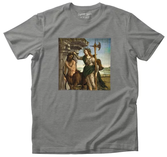 Koszulka z naszywką Pallas Atena i centaur Sandro Botticelli