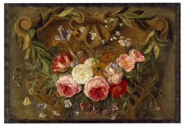 Magnes Dekoracyjna martwa natura Z girlandą kwiatów Jan van Kessel (starszy)
