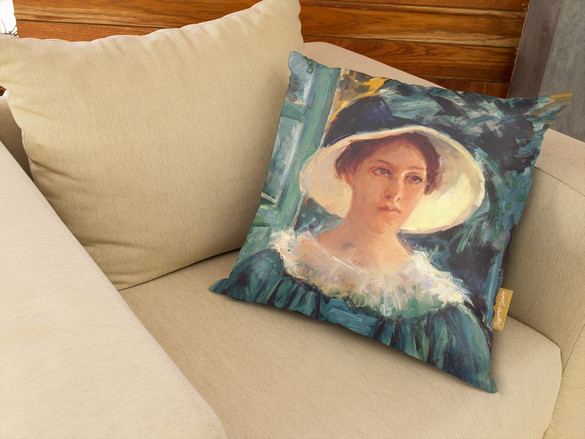 Poduszka Młoda kobieta w ogrodzie Mary Cassatt
