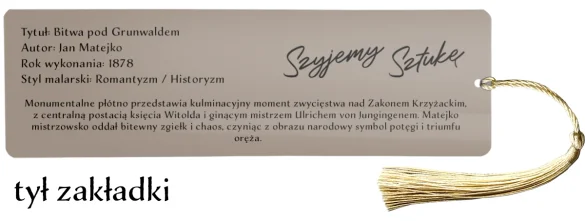 Zakładka do książki Bitwa pod Grunwaldem Jan Matejko