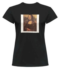 Bluzka damska z naszywką  L.H.O.O.Q. Marcel Duchamp