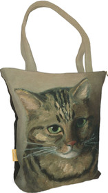 Torba na ramię shopper Studium głowy kota tabby Louis Wain