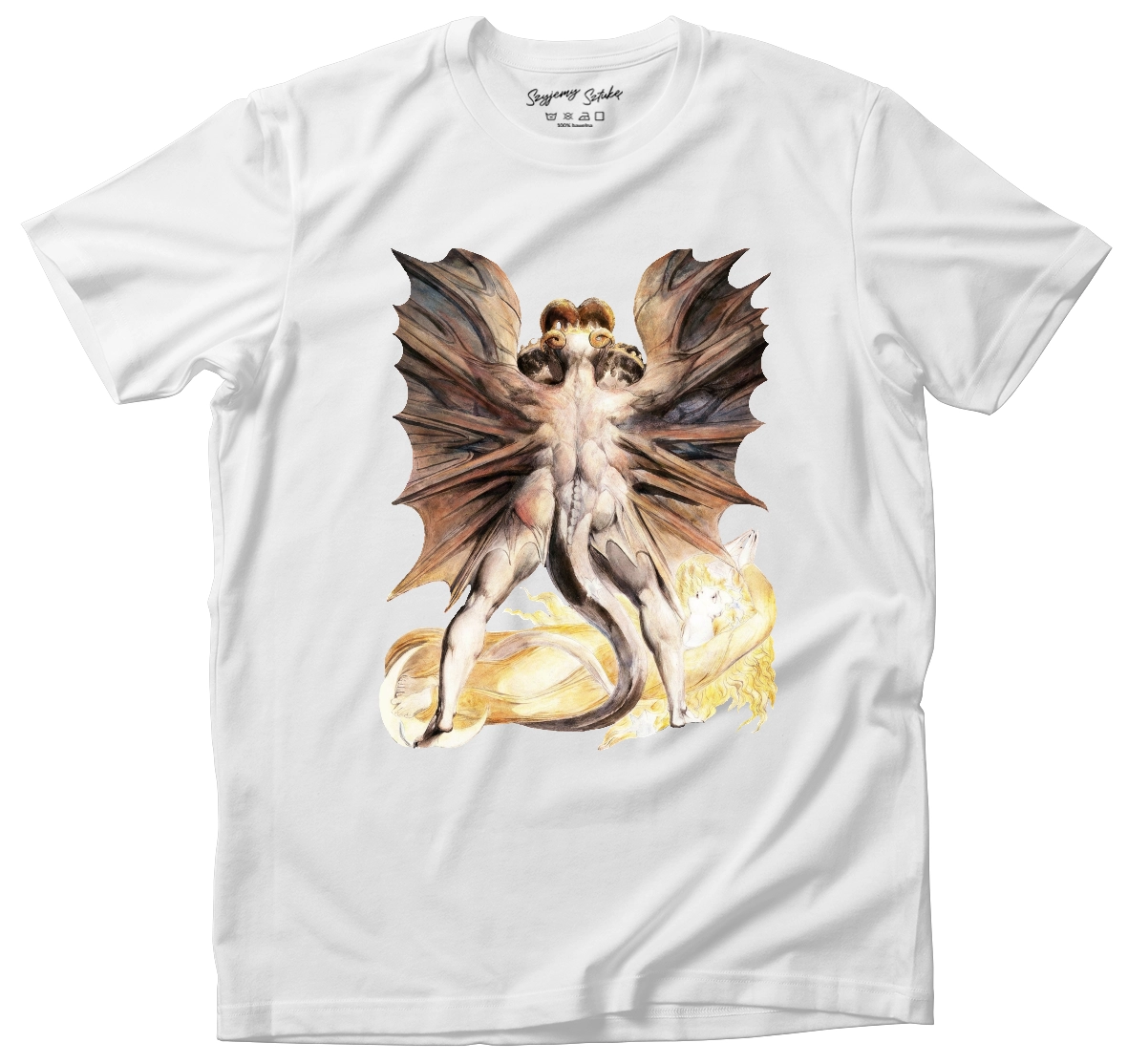 Koszulka Wielki czerwony smok i niewiasta obleczona w słońce William Blake– koszulka z nadrukiem obrazu, t-shirt ze sztuką