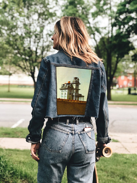 Ekran Dom przy torach kolejowych Edward Hopper