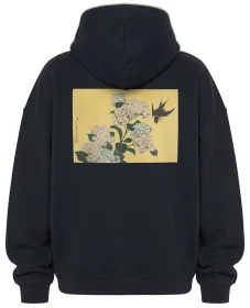 Bluza oversize Hortensja i Jaskółka Katsushika Hokusai