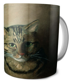 Kubek Studium głowy kota tabby Louis Wain