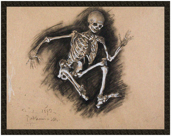 Naszywka Studium szkieletu Władysław Podkowiński