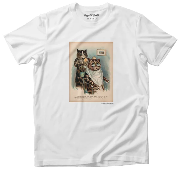 Koszulka z nadrukiem Koty Louisa Waina Louis Wain