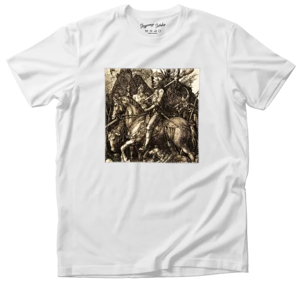 Koszulka z naszywką Rycerz, Śmierć i Diabeł Albrecht Dürer