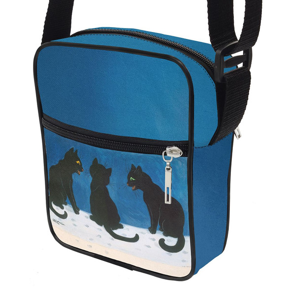 Torba Listonoszka Czarne koty na śniegu Louis Wain