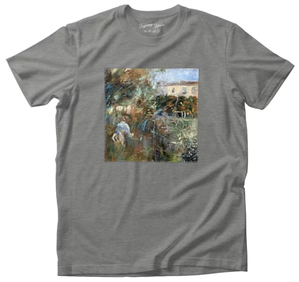 Koszulka z naszywką Kobieta w ogrodzie Berthe Morisot