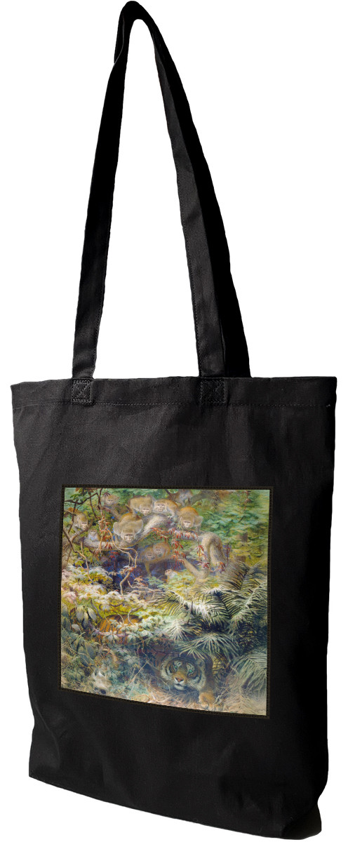 Torba z naszywką Row in the Jungle Joseph Wolf, Czarna